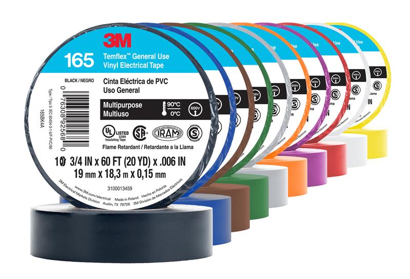 3M® Temflex® 1600 Vinyl Electrical Tape - Black 